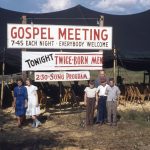 Tent Meeting with J. Otis Yoder, evangelist, Richmond, Virginia, 1948 (Eugene Souder photo)